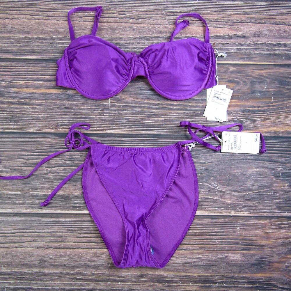 Good American Purple Bottom Swimsuit